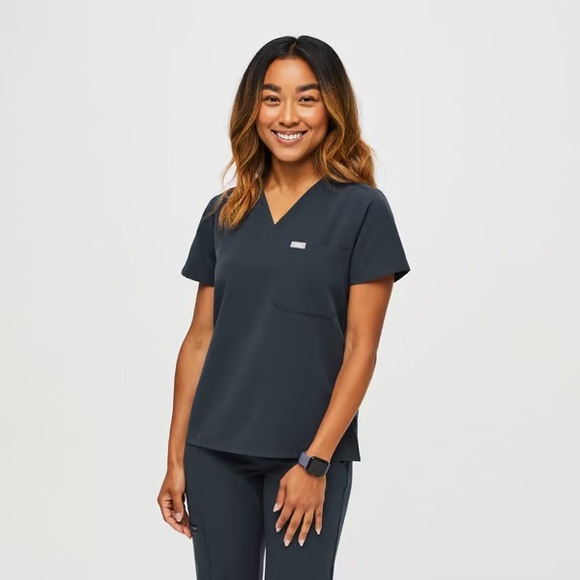 Catarina 1-Pocket Scrub Top Dark Harbor - Picture 1 of 3